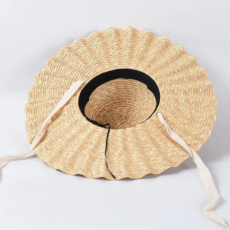 Wide Brim Bohemian Raffia Sun Hat