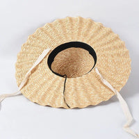Wide Brim Bohemian Raffia Sun Hat