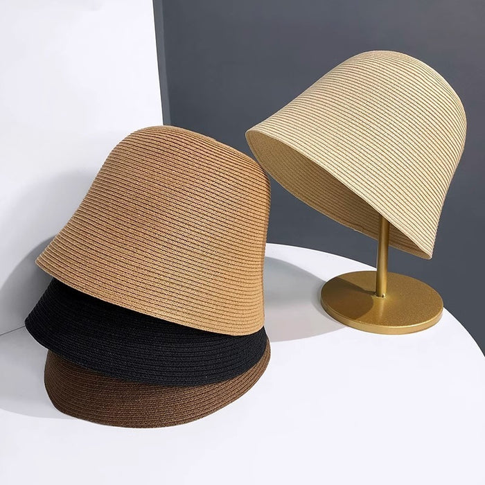Wide brim bohemian straw hat