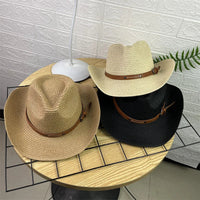 Wide brim bohemian straw hat