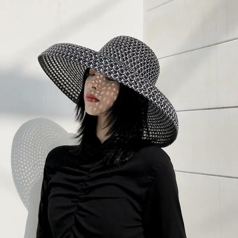 Wide brim bohemian sun hat