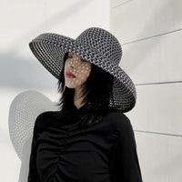 Wide brim bohemian sun hat