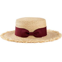 Wide-brim bohemian tan straw hat