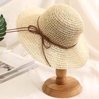 Wide Brim Straw Bucket Hat