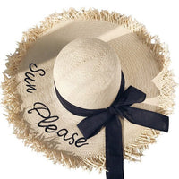 Wide Brim Straw Hat Large