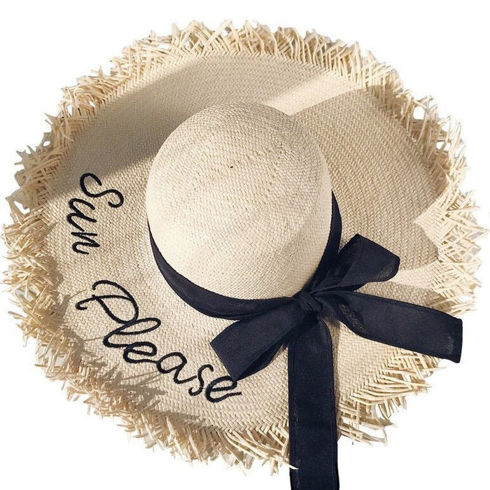 Wide Brim Straw Hat Large