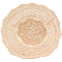 Wide-weave bohemian straw bucket cap