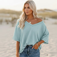 Women Boho Linen Shirt Casual