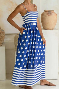 Women Boho Polka Dot Gown