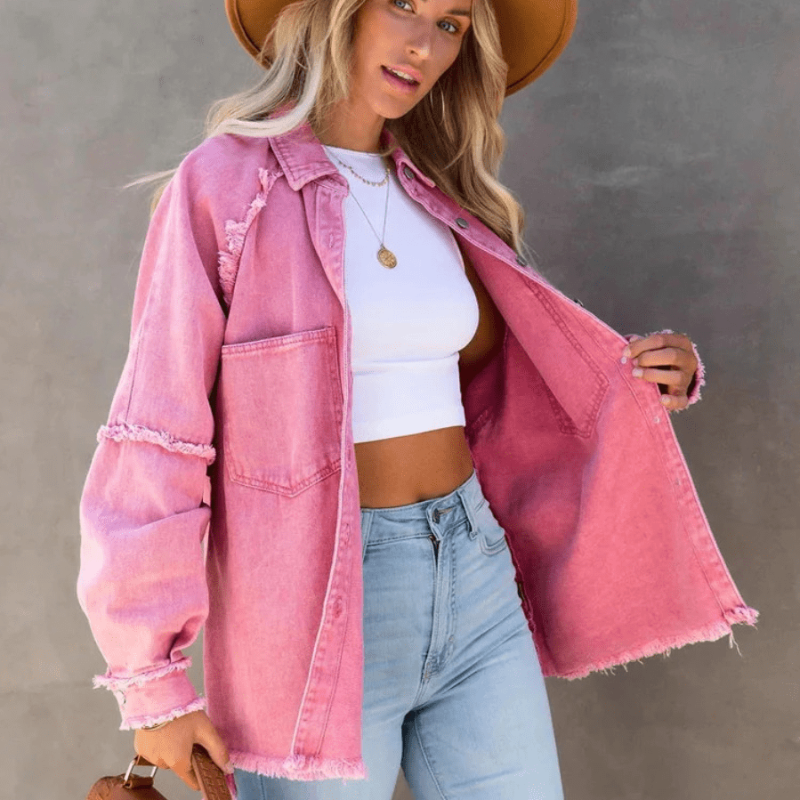 Women Relaxed Fit Denim Layer