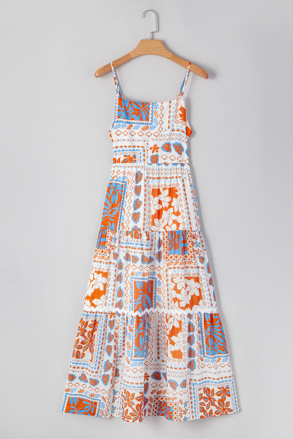 Women ricrac bohemian dress back