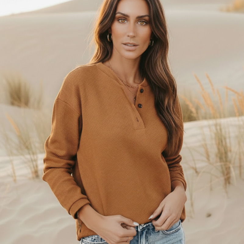 Women's bohemian cotton shirt outfit