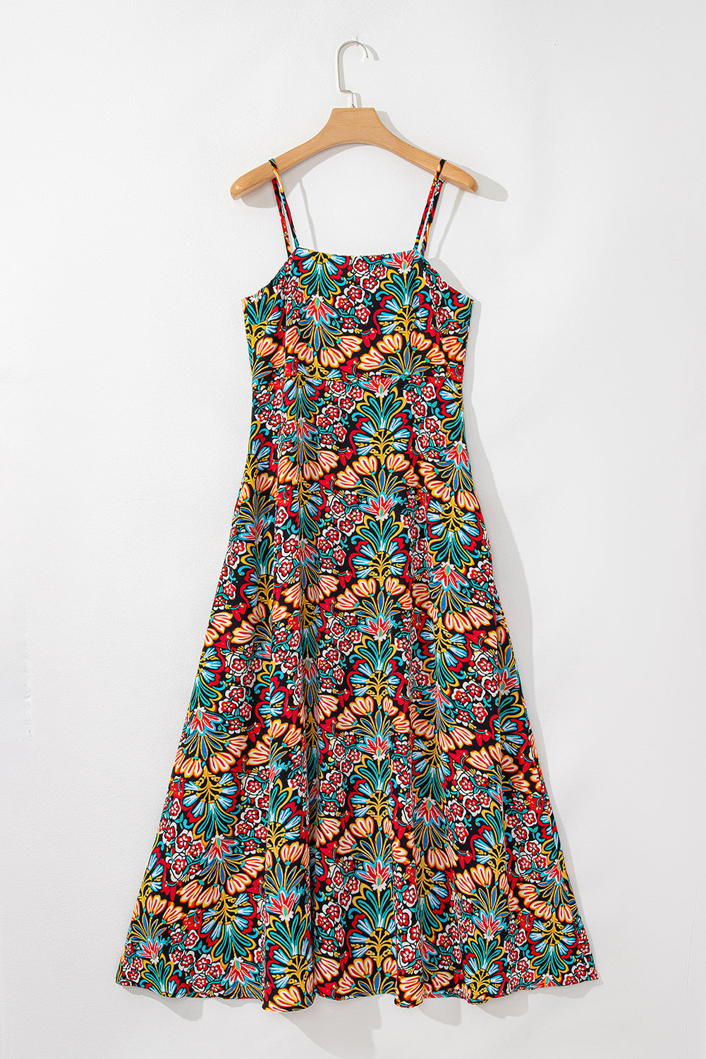 Women's floral maxi dress styled
