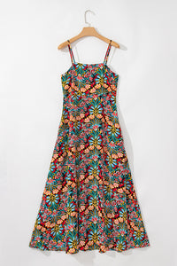 Women's floral maxi dress styled
