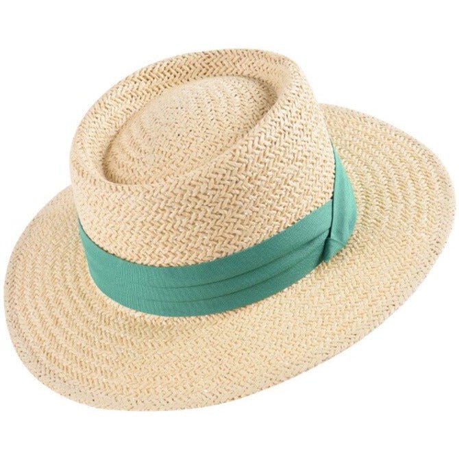 Womens Straw Boat Hat