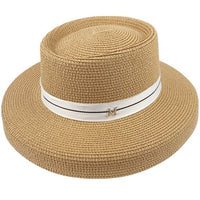 Womens Straw Bucket Hat