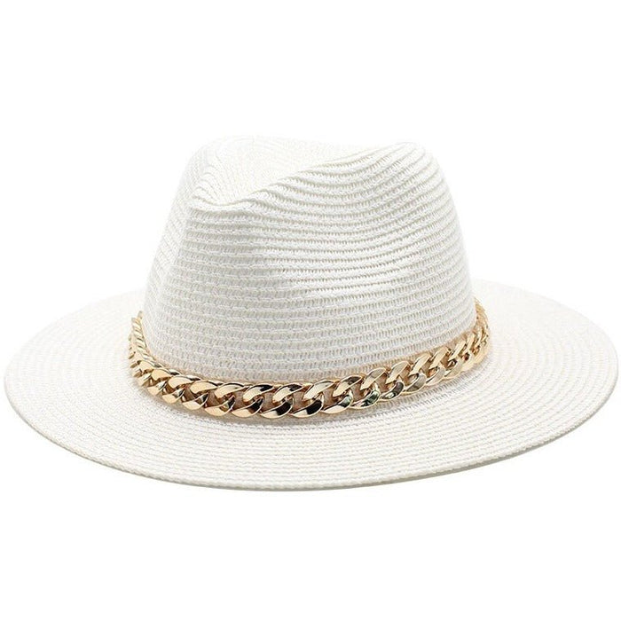 Womens Straw Hat Fedora