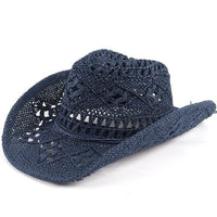 Woven Black Straw Bohemian Hat