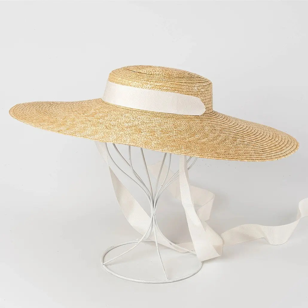 Woven straw bohemian summer hat