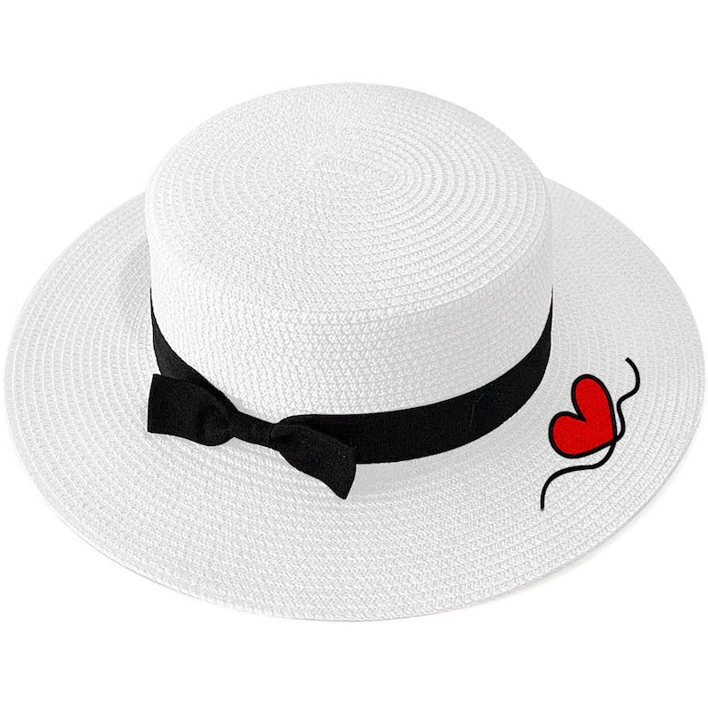 Woven straw bohemian summer hat