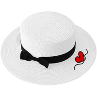 Woven straw bohemian summer hat