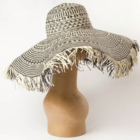 Woven straw bohemian sun hat