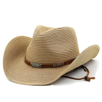 Woven straw bohemian western hat