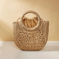 woven straw tote