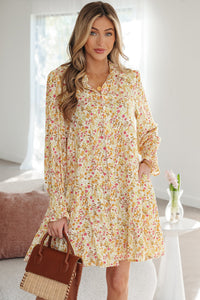 Yellow Boho Mini Dress