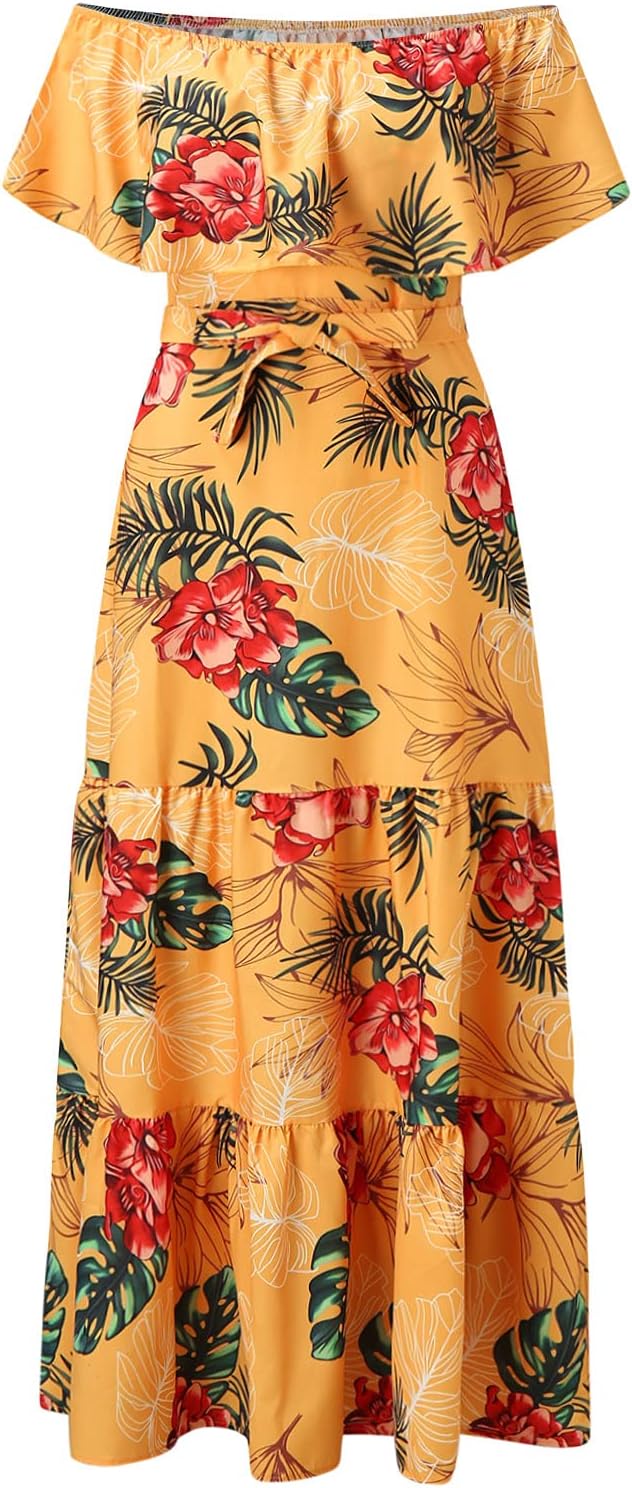 yellow boho maxi dress