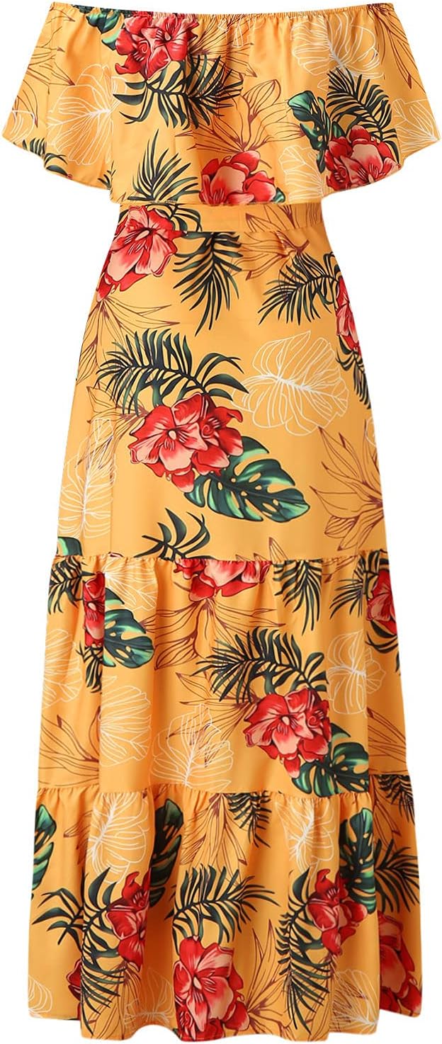 yellow boho maxi dress